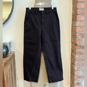 Everlane Straight-Leg Crop, Short, Black, Size 8